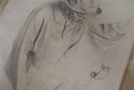 Norman Charles Blamey (1914-2000) Figure studies, Largest 15 x 11in, & 18 x 11in. unframed.